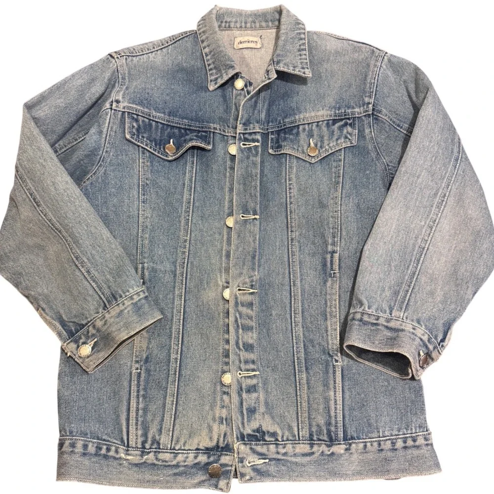 Derrieres Vintage Light Wash Denim‎ Trucker Jacket Mens Blue Jean Coat XL